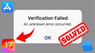 How to fix Verification Failed An unknown error occurred 2024  Fix apple id verification failed2024 [upl. by Nork]