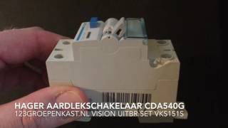 Hager AardlekSchakelaar CDA540G Vision Uitbreidingsset VKS151S [upl. by Eyeleen]