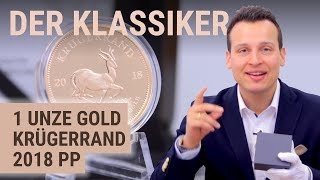 1 Unze Gold Krügerrand 2018 PP 🔱 Auflage 1000 Goldmünzen im Etui [upl. by Casia]