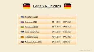 Ferien RLP 2023 [upl. by Enohpets]