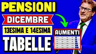 PENSIONI DICEMBRE 2024 👉 TABELLA 13ESIMA E 14ESIMA ECCO TUTTE LE CIFRE UFFICIALI AUMENTATE ✅ [upl. by Einahpats522]