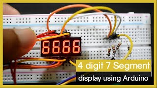 4 Digit 7 segment display using Arduino [upl. by Einot12]