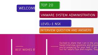 VMware System Administration Interview Questions amp Answers  Level 1  Beginner to Intermediate [upl. by Elocaj]