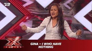 Gina synger ’I Who Have Nothing’  Tom Jones Audition  X Factor 2019  TV 2 [upl. by Nos]