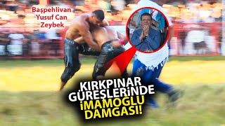 Kırkpınar Yağlı Güreşlere Ekrem İmamoğlu damgası Başpehlivan Yusuf Can Zeybekin zaferini alkışladı [upl. by Garrick]