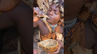 Its🔥😋 Fantastic Lovely food hadzabe tribe Hunts eating their favorite food lunchtime [upl. by Olsewski]