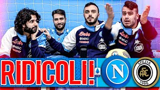 🤡🤡🤡 RIDICOLI NAPOLI 12 SPEZIA  LIVE REACTION TIFOSI NAPOLETANI HD [upl. by Zhang]