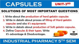 Capsules  ImpQue Solutions  Hard Gelatin Capsules Shell  Filling  Soft gelatin Production [upl. by Mitzl]