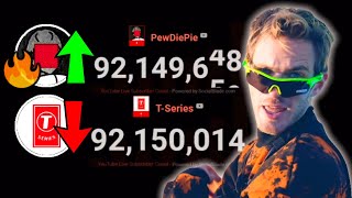 PewDiePie vs TSeries Congratulations Effect [upl. by Schmidt279]