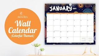 📅 Brighten Your Space with Our Colorful 2024 Wall Calendar 🌈  20242025 Calendar Landscape 🌟 [upl. by Ayn]