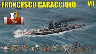 Francesco Caracciolo 7 Kills amp 186k Damage  World of Warships Gameplay [upl. by Gustaf49]