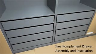 Ikea Komplement Drawer Assembly and Installation [upl. by Lyckman]