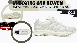 Merrell Moab Speed Zip GTX Trail  Birch  J004729 Unboxing amp OnFoot [upl. by Berglund]