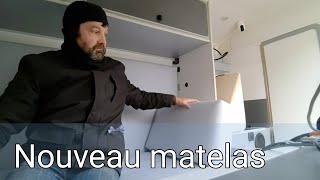 Nouveau matelas pour mon campingcar aménagé en fourgon gris clair [upl. by Sollows]