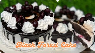 Black Forest Cake with homemade Cherry Compote  Super Moist Black Forest Cake Easiet Cake recipe [upl. by Pettiford225]