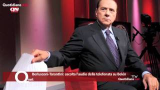 BerlusconiTarantini ascolta laudio della telefonata su Belén [upl. by Peterus]