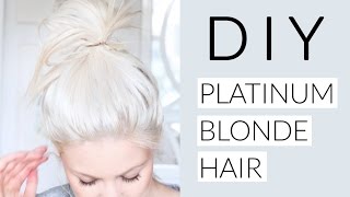 DIY Icy White Platinum Blonde Hair Tutorial [upl. by Yentterb833]