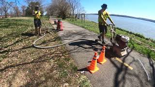 Destroying trail bumps by the Potomac River [upl. by Nemad625]