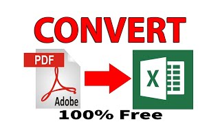 PDF TO EXCEL  How To Convert PDF TO EXCEL For Free [upl. by Arym983]