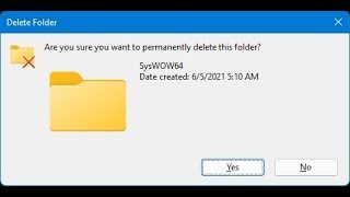 What happens after deleting SysWow64 folder in Windows [upl. by Gridley]