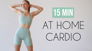 15 MIN BEGINNER CARDIO WORKOUT No Jumping Small Space Friendly No Equipment [upl. by Xonk]