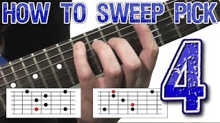 How to Sweep Pick 4  5String Arpeggios [upl. by Anirual15]