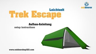 Outdoorer Ultraleichtzelt Trek Escape  Aufbau Anleitung [upl. by Bainbrudge]