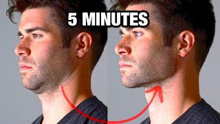 How to Get A More Defined Jawline  In Only 5 Minutes [upl. by Xila]