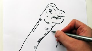 Como Desenhar um Braquiossauro Dinossauro  How to Draw a Brachiosaurus  DINOS 7 [upl. by Assiluy]