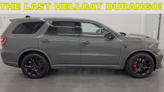 2024 DODGE DURANGO SRT HELLCAT STARTUP DESTROYER GRAY LAST HEMI DURANGO 4K WALKAROUND 24T133 [upl. by Einnhoj]