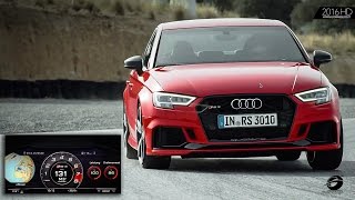 Audi RS3 SEDAN 400 HP  Racetrack Test Drive  Sound Accelerations [upl. by Holden]