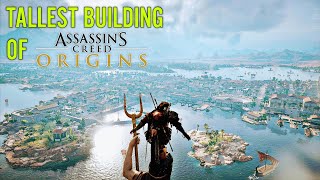 Climbing the tallest building of Assassins Creed Origins  Pharos Garrison  Alexandria [upl. by Maddy723]