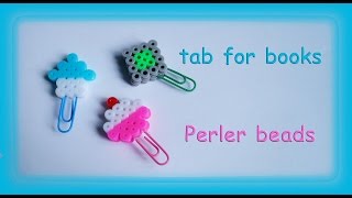 TUTORIAL Hama Beads Pyssla Perler Beads How to Make tab for books [upl. by Nelle]