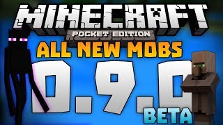 NEW MOBS in 090  Villagers Wolves Enderman Slimes and More  Minecraft Pocket Edition [upl. by Neffets]