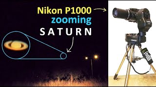 Zooming planet SATURN with only a camera Nikon P1000  super zoom [upl. by Emmerie746]