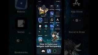 How to make your widgets look tranparent WidgetSmith genshinimpact [upl. by Risa871]