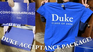 The Duke University Acceptance Package [upl. by Wilmar]