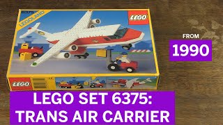 review build and unbox lego set 6375 Trans Air Carrier from 1990 legoland lego [upl. by Flatto389]