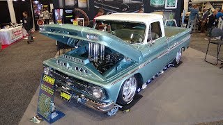 1964 C10 Pickup with a 500 HP Hilborn Fuel Injected 383 ci at SEMA 2018 [upl. by Juieta]