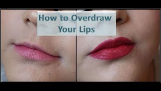 How I Overdraw My Lips  Making Small Lips Look Bigger [upl. by Asinet]