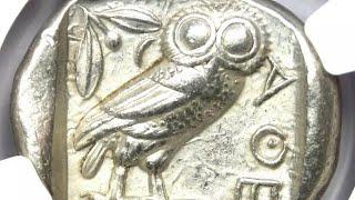 440404BC Athens Greek Tetradrachm Owl Silver Coin coins silver greek ancientcoins owl [upl. by Groves748]