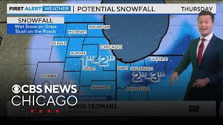 First snow of the season arriving Wednesday night in Chicago [upl. by Bough]