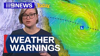 Queensland hit with cyclone and heatwave warnings  9 News Australia [upl. by Heisel]