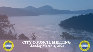 City of Anacortes  City Council Meeting 3424 [upl. by Norvol]