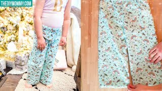 How to Sew Pajama Pants for Kids  FREE PATTERN [upl. by Trent]