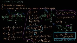 Metodo del partitore di corrente [upl. by Aerdno]