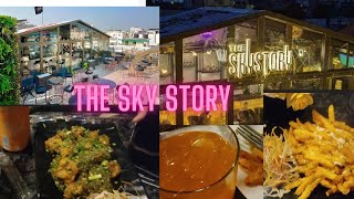 The sky story cafe with luxury lounch🧆 😊full vlog and try thi food taste with price [upl. by Akcired42]