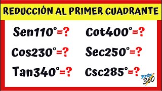 Reducción al Primer Cuadrante PASO a Paso Parte 02 [upl. by Woodrow]