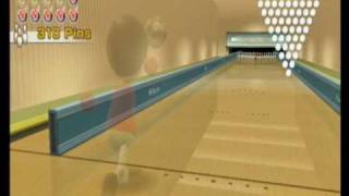 Wii Sports Bowling Wurfkraft 890 Pins Max platin [upl. by Ayotel]