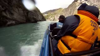 Jet boat tour to Skippers Canyon  Queenstown New Zealand  GoPro [upl. by Linnette]